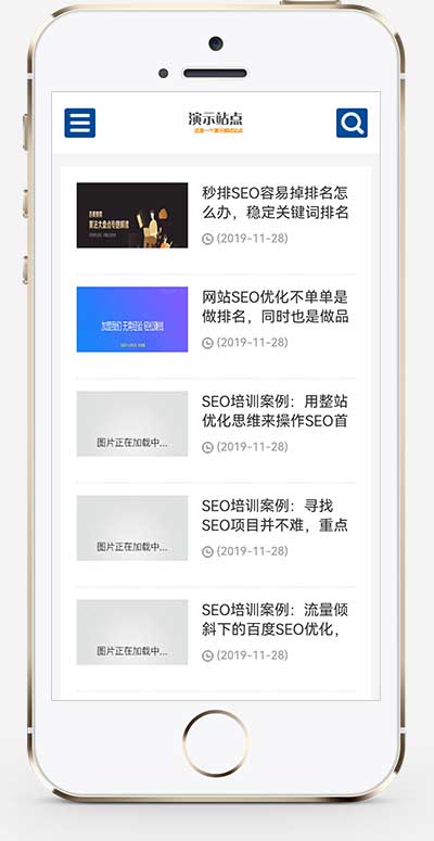 (自适应手机端)响应式SEO教程资讯类网站模板 SEO博客优化网站
