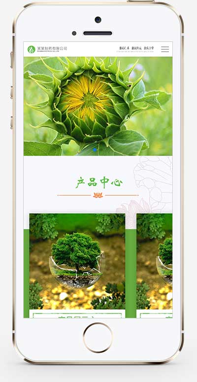 (自适应手机端)响应式通用医药制药类企业网站模板 HTML5农业园林网站