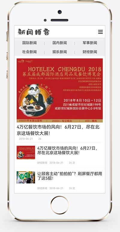(PC+WAP)个人博客类网站模板 新闻资讯博客类网